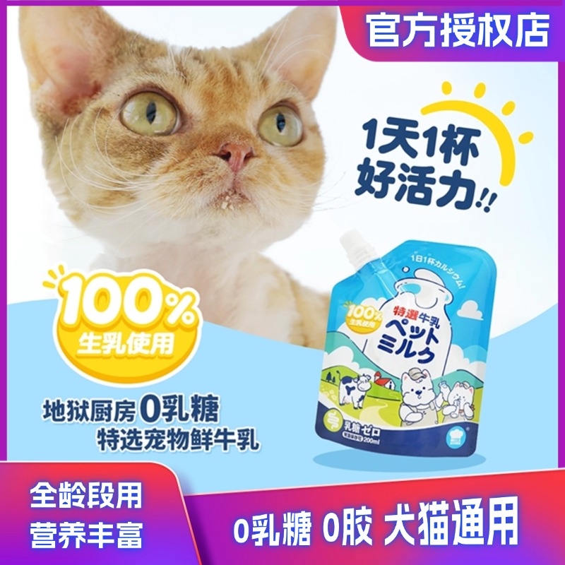 地狱厨房0乳糖0胶宠物牛奶