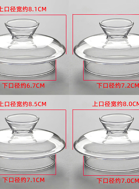 养生壶玻璃盖花茶烧水壶煮茶壶盖子配盖可加水进水孔中空注水壶盖