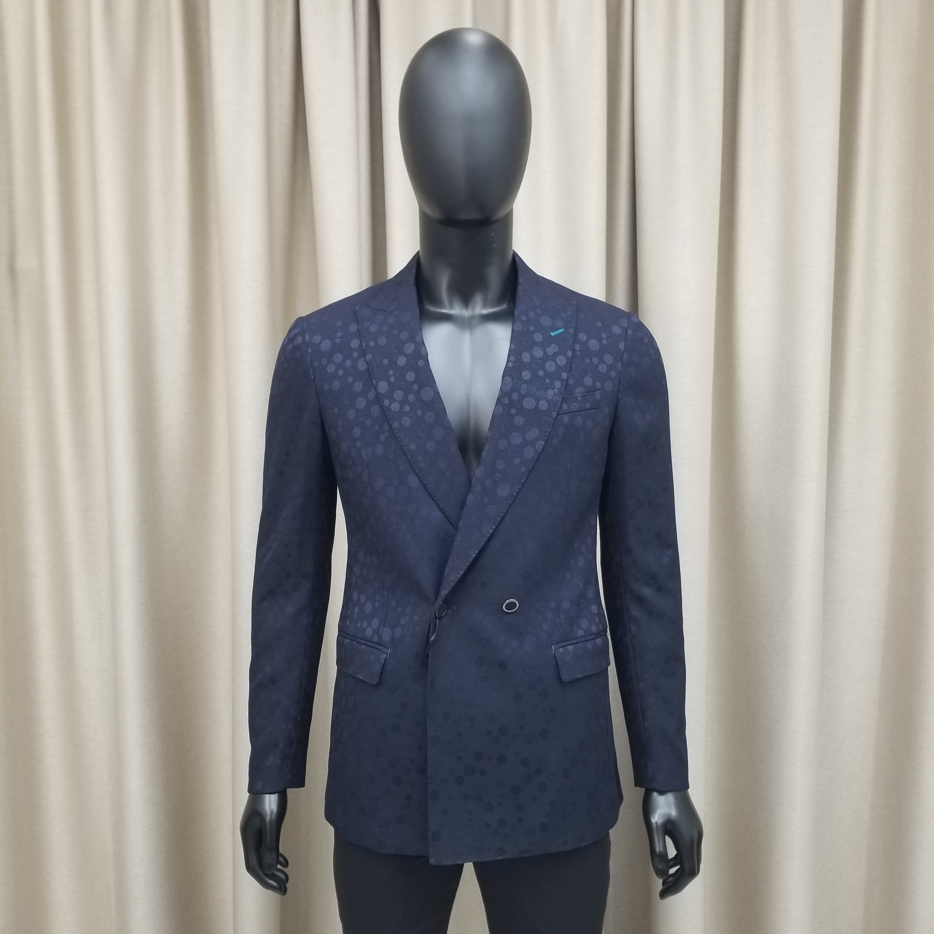 普洛克男装新款 西服中青年双排扣直筒上衣商务休闲外套西装春秋2