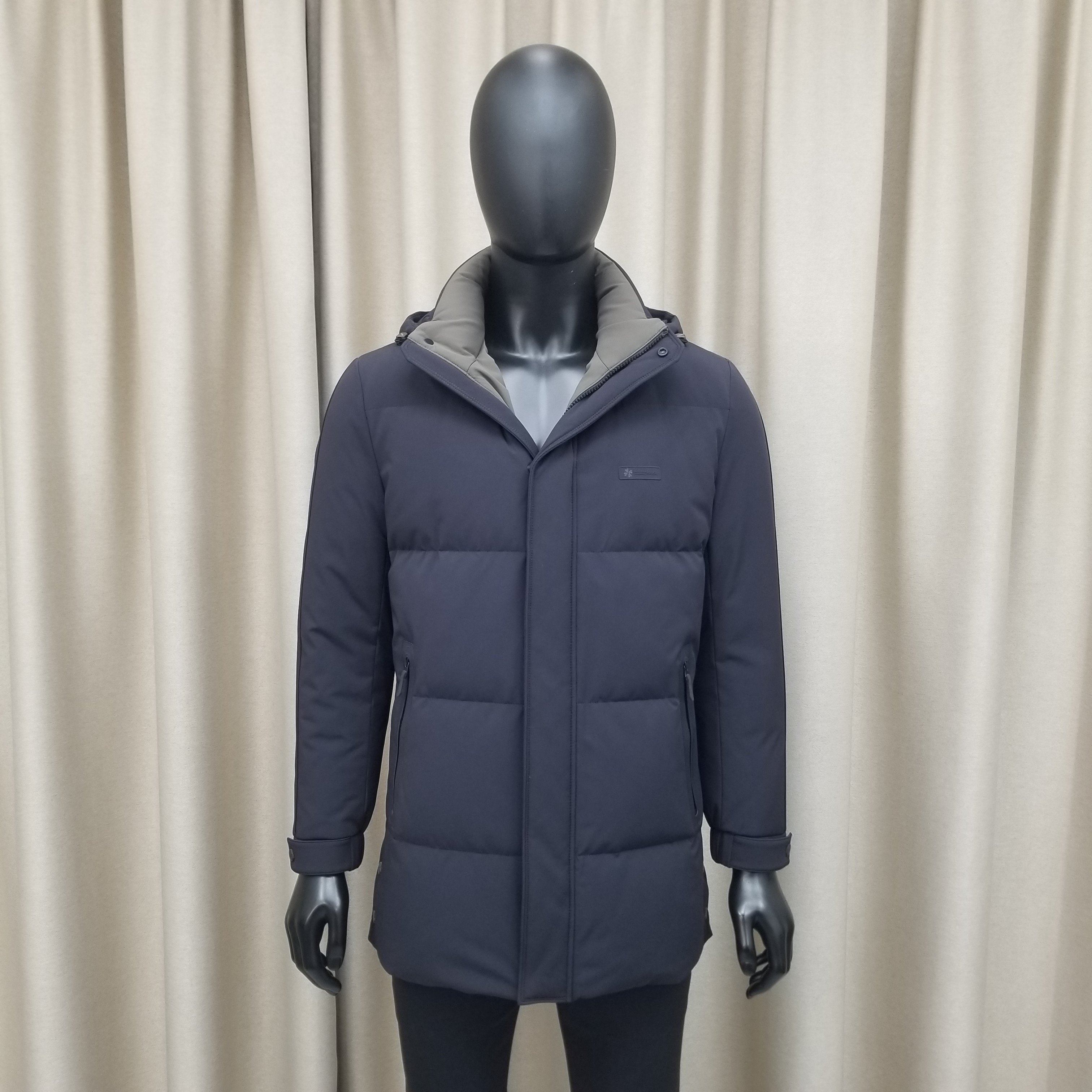 【普洛克】新款 男鸭绒羽绒服商务可脱帽中老年风衣外套秋冬上衣2