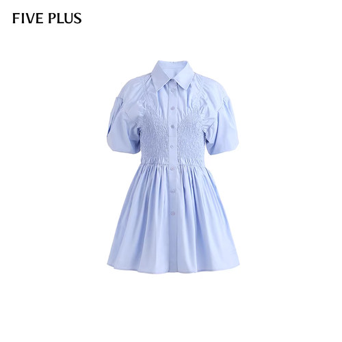 复古泡泡袖衬衫FivePlus