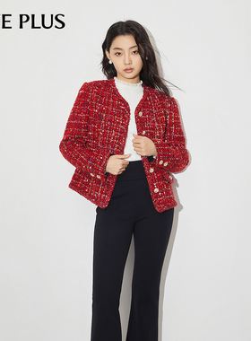 FIVE PLUS【新年限定】红色小香风短外套女上衣