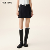 女春装 FIVE PLUS半身裙高腰A字通勤百褶小众可露丽风短裙2026新款