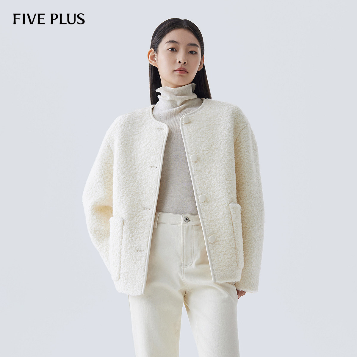 FIVE PLUS高领羊毛衫女软糯打底针织衫内搭通勤风,女装/女士精品,毛针织衫,淘宝优惠券,粉丝福利购,淘宝优惠卷