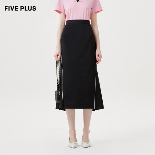 FIVEPLUS设计感高腰半身裙