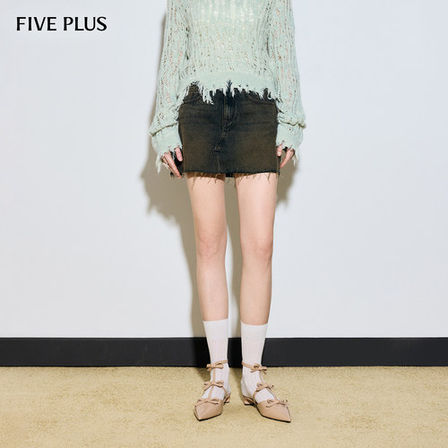 FIVEPLUS牛仔裙半身裙短裙女