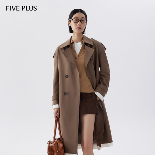 英伦复古排扣风衣