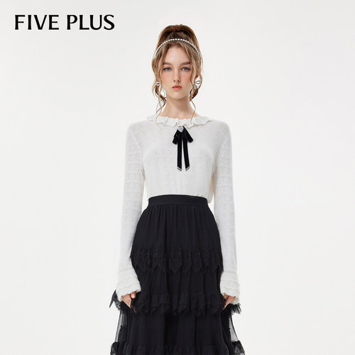 FIVEPLUS日系甜美风格针织衫女