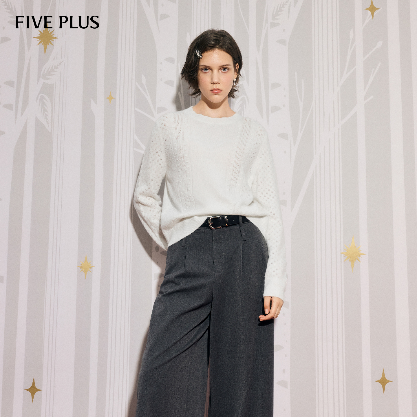 FIVEPLUS百搭针织套头衫