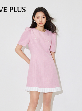 FIVE PLUS小香风连衣裙女轻奢高级感法式约会气质2024新款女夏装