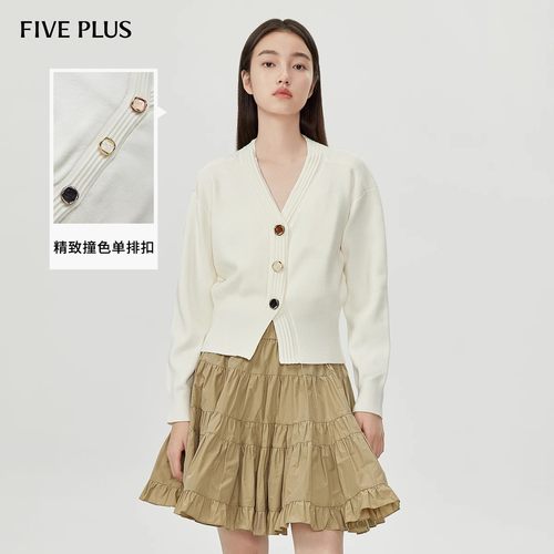 FIVEPLUS单排扣针织衫