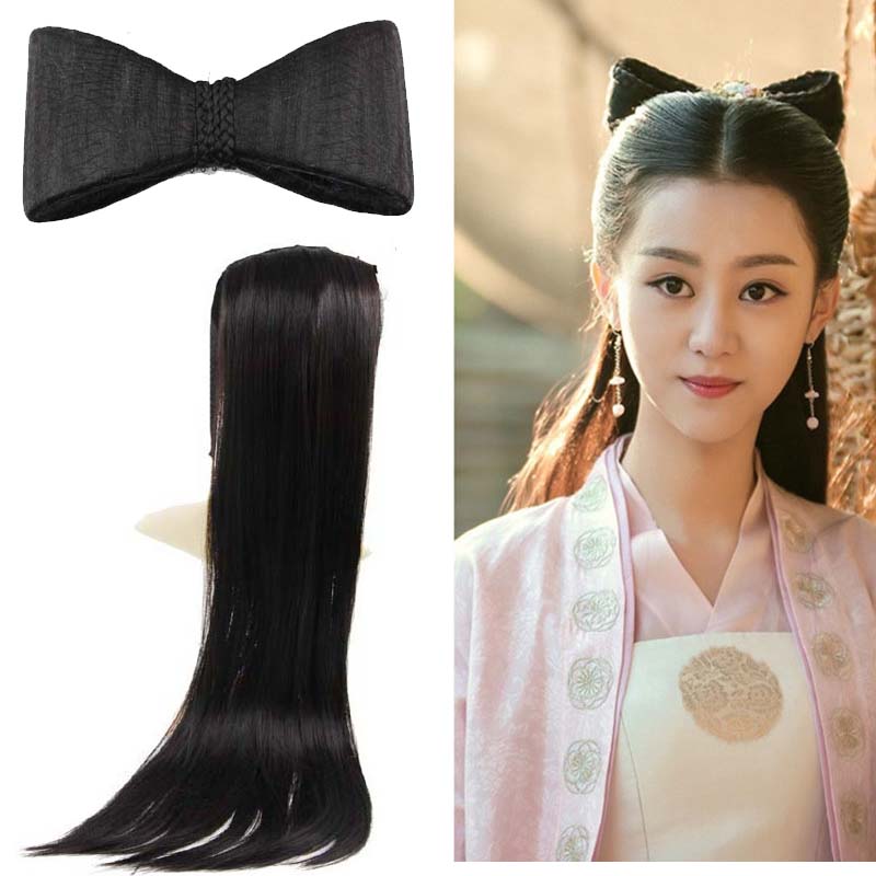 古装醉玲珑同款假发包演出汉服造型假发cos假发片发髻蝴蝶结发包