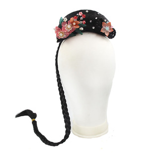 湘云飞古典舞蹈艺考桃李杯独舞头饰扇子舞舞台表演假发定制