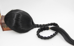 古装演出男士清朝大辫子清朝阿哥少爷整顶辫子发套粗辫长辫子假发