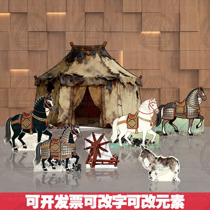 哪吒闹海KT板情景话剧舞台道具图片