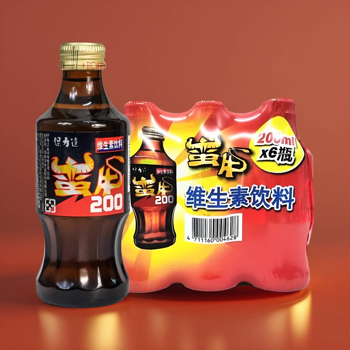 台湾原装进口保利达蛮牛维生素牛磺酸功能加班熬夜饮料200ml×6瓶