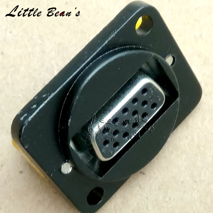 地插模块D型VGA座双通十五针VGA免焊座子视频VGA母座