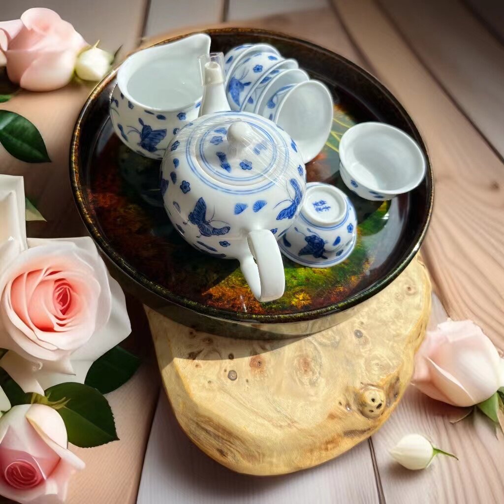 景德镇手绘青花瓷功夫茶具套装复古家用高档陶瓷茶壶盖碗茶杯礼盒