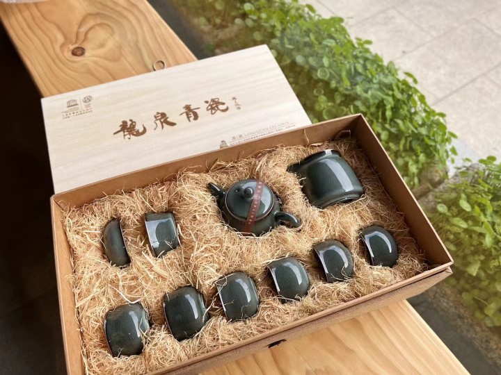 陶瓷三才功夫茶具上书同款