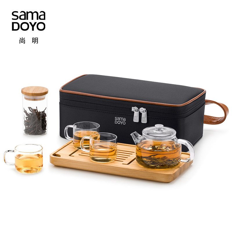 随身玻璃户外便携包迷你功夫茶壶