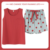 两件套装 高级感纯棉背心夏天休闲薄款 夏季 北极绒睡衣女2025年新款