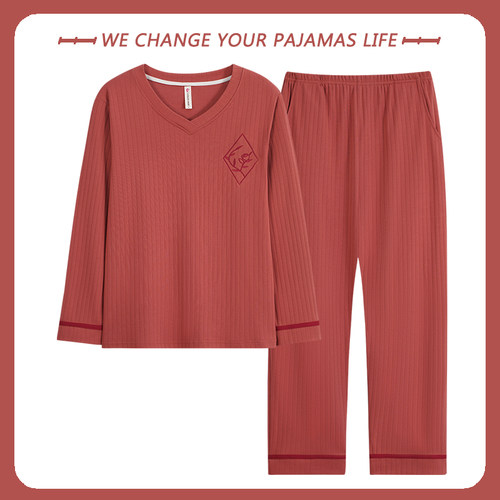 可外穿长袖女士套头套装睡衣
