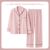 全棉休闲可外穿家居服两件套装 长裤 纯棉长袖 2025年睡衣女士春秋季