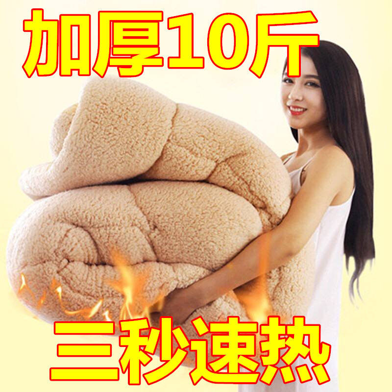 秒速加厚10斤羊羔绒冬被雯绒冬被