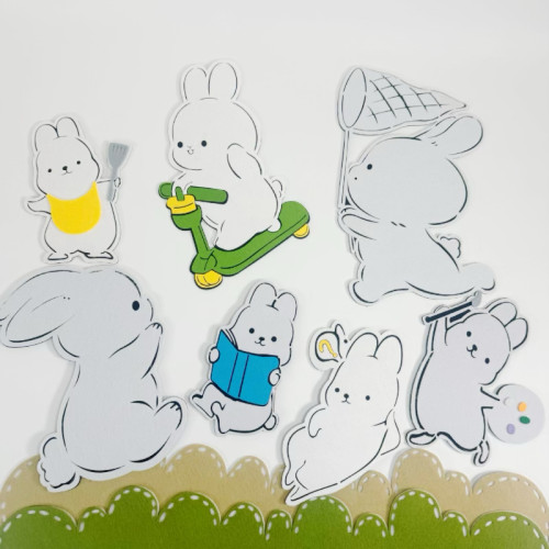 幼儿园环创装饰材料毛毡兔子主题墙布置无纺布卡通兔小学文化墙贴