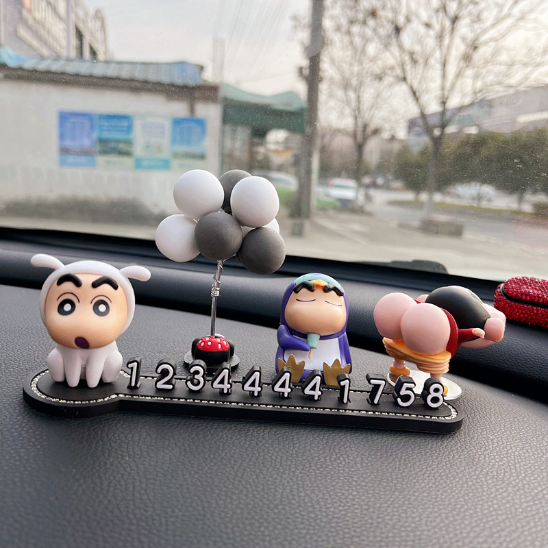 可爱汽车停车卡临时电话牌摆件