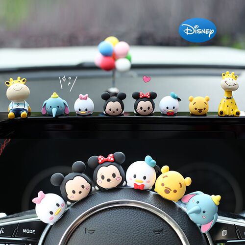 公仔卡通汽车摆件可爱车载内饰米奇迷你装饰汽车用品女