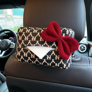 车载纸巾盒2025新款高级感女士车上纸巾挂袋扶手箱车内抽纸盒挂式