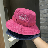 辣妹西部牛仔帽子女春夏季 玫红显白遮阳防晒帽户外露营登山渔夫帽