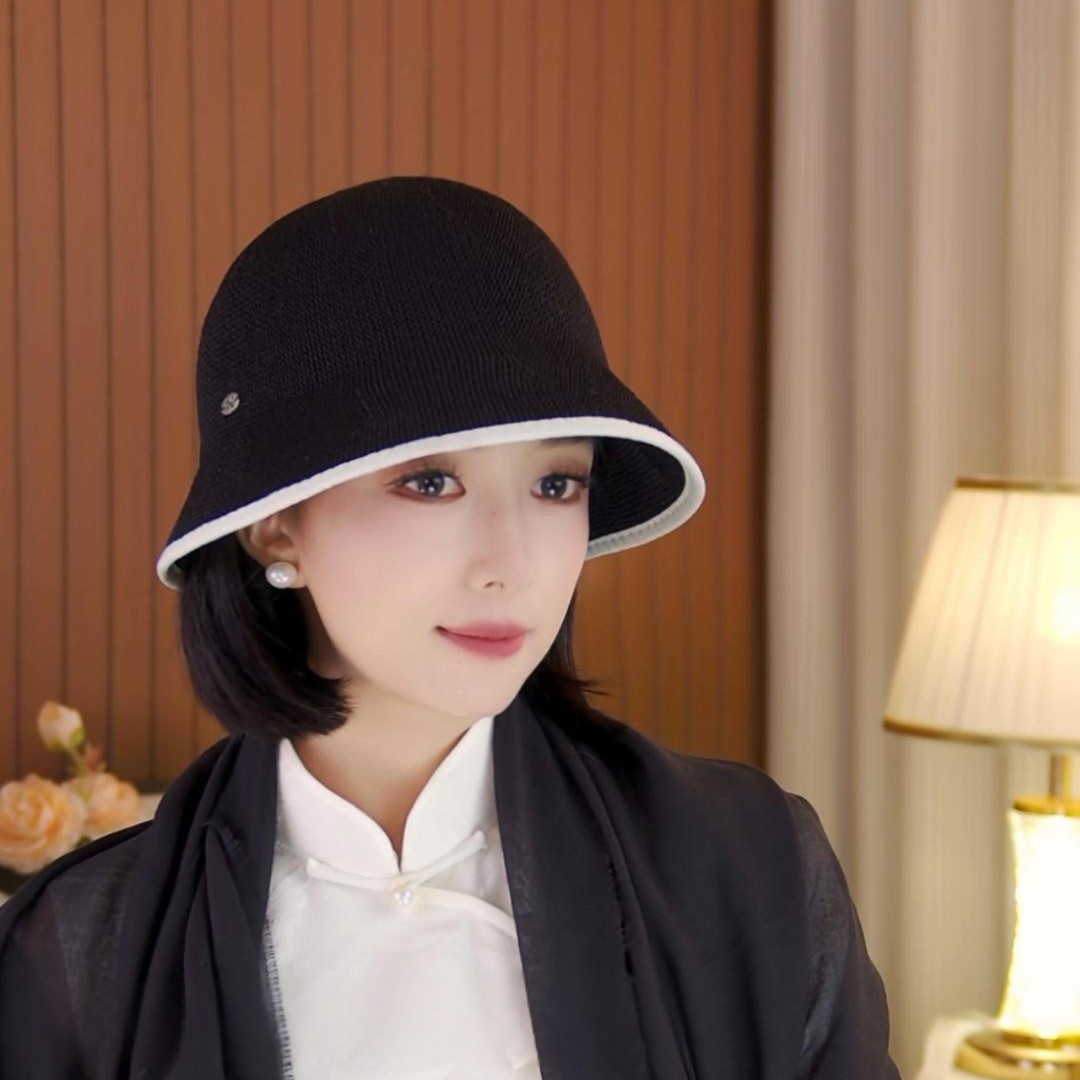 日系简约百搭渔夫帽素颜遮脸盆帽