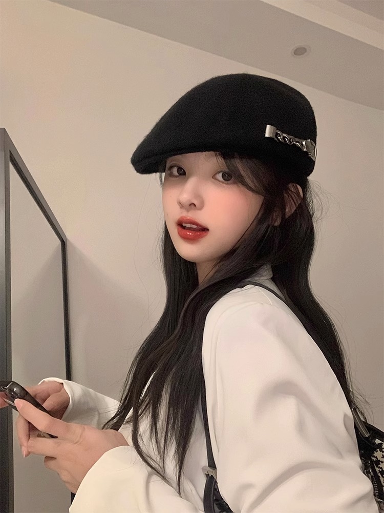 贝雷帽户外复古百搭女款秋冬遮脸