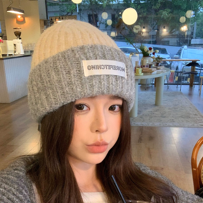 针织毛线帽子女款2026新款秋冬季防寒保暖包头帽百搭显脸小套头帽