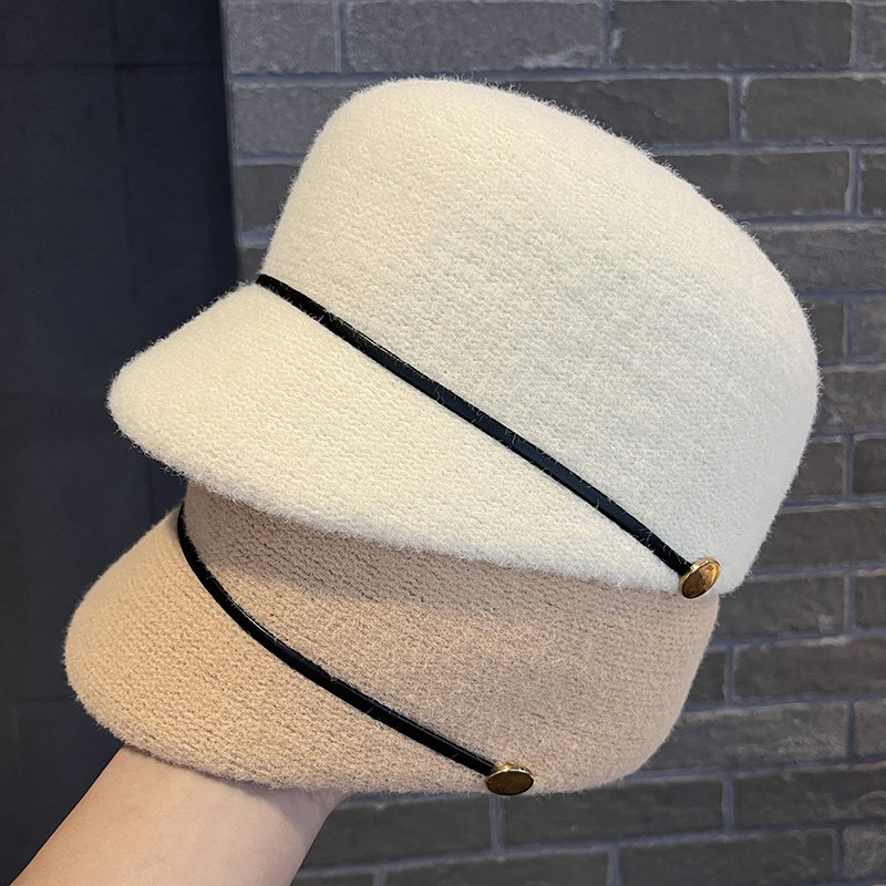 秋冬毛呢高品质马术帽子女显脸小
