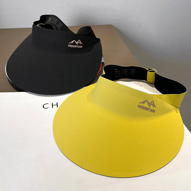 大檐无痕防晒帽女夏季防紫外线遮阳帽户外运动骑车可折叠空顶帽子