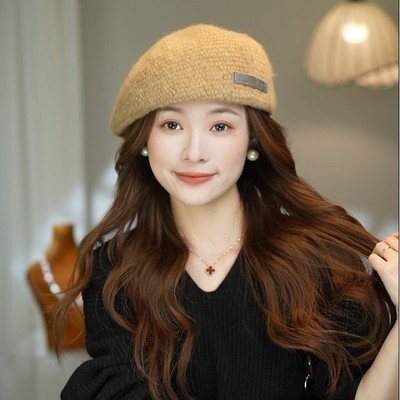 秋冬新款定型贝雷帽女显脸小