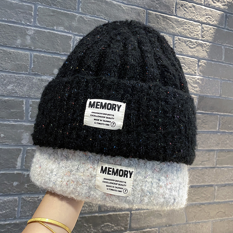 大版宽松毛线帽女秋冬保暖护耳
