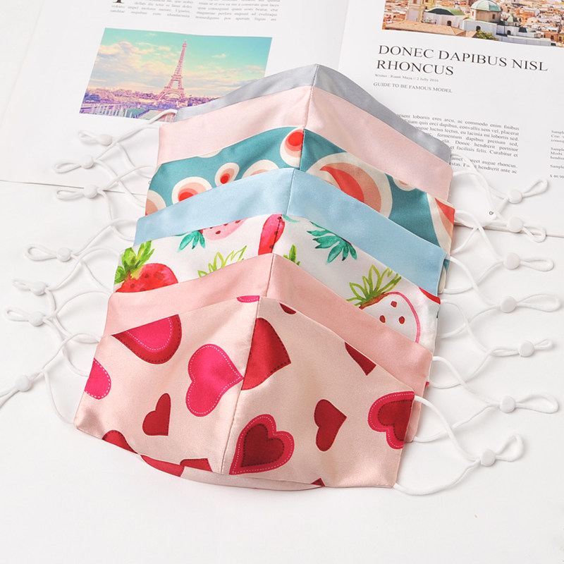 儿童3D真丝口罩宝宝桑蚕丝女童防晒男童防风防过敏可洗亲肤小孩子