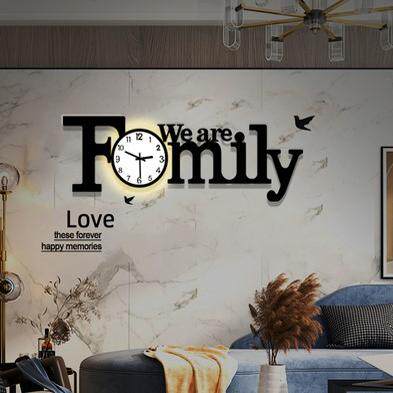 2Family个性创意亚克力钟北欧表挂钟客厅现代简约家居装饰时钟