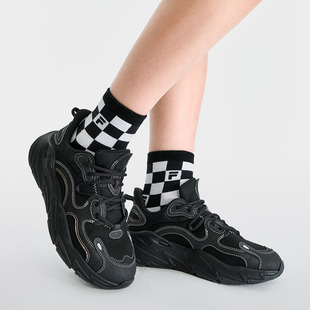 2025秋冬新款 FILA 斐乐海浪老爹鞋 男WAVE跑步鞋 复古运动休闲女鞋