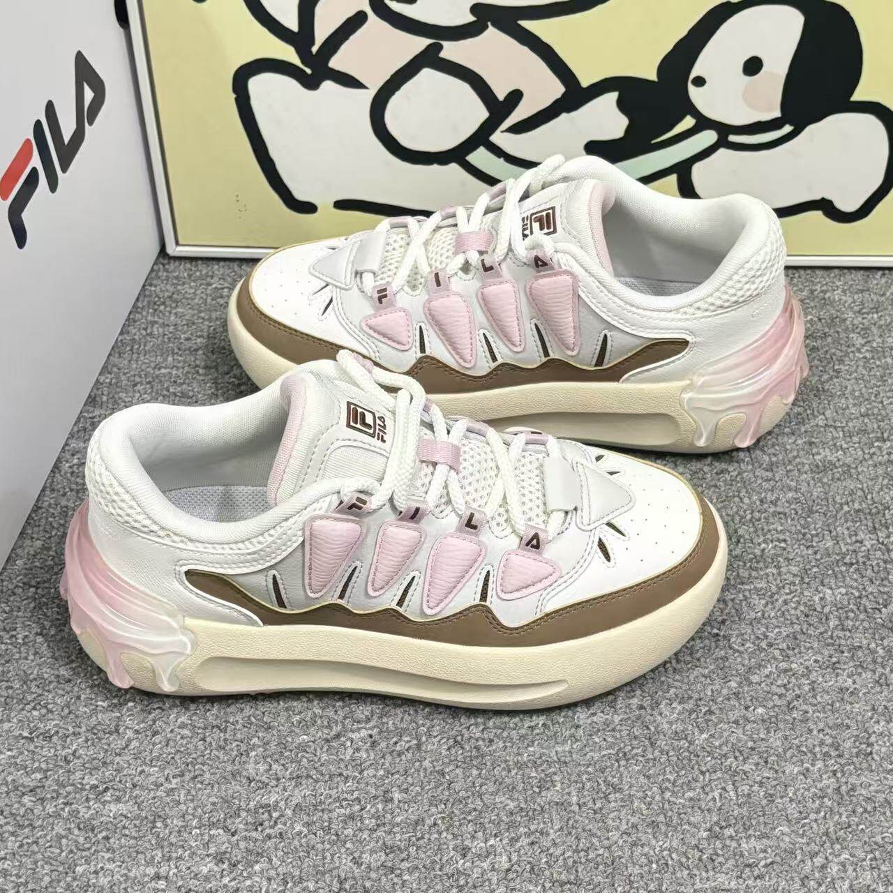 FILA 斐乐2025秋新萝卜鞋女鞋CARROT摩登复古板鞋厚底运动休闲鞋