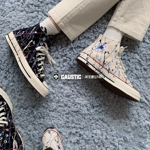 Converse, белые тканевые конверсы подходит для мужчин и женщин