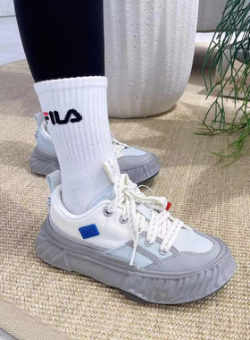 FILA 斐乐川行鞋新款透气帆布女鞋FOSSO复古运动休闲鞋男潮流