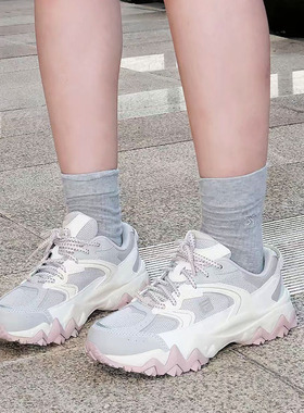 FILA斐乐男女鞋老爹鞋欧客漫2025新款运动鞋黑色鞋子休闲鞋