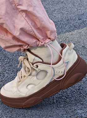 FILA斐乐WINDROUND潮牌女鞋秋季新款网面透气滑板运动休闲鞋子女