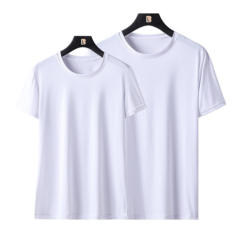 定制冰丝运动短袖T恤男夏季薄款速干衣情侣装上衣健身印logo字