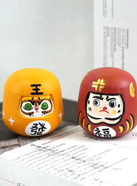 招福招财达摩手工木雕小摆件